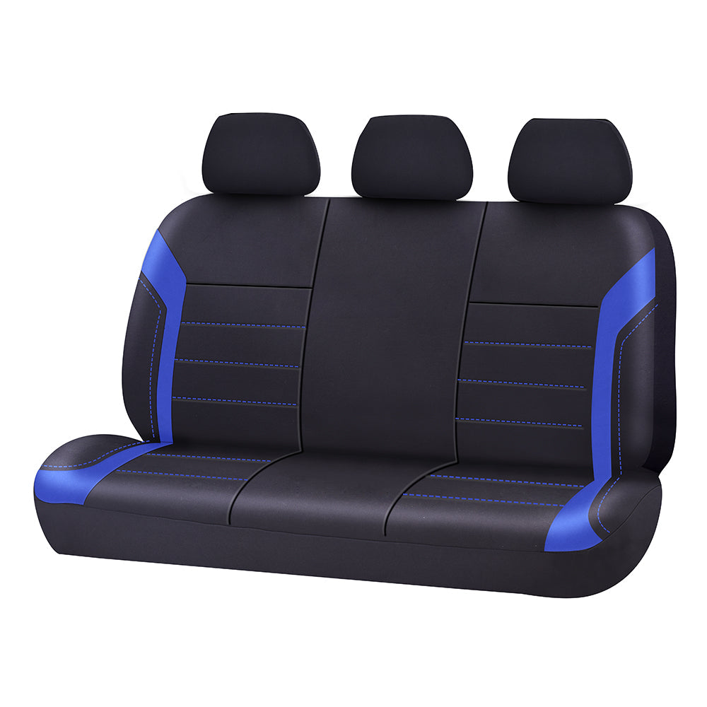 Automotive Parts: Universal Ultra Light Neoprene Rear Seat Covers Size 06/08H | Black/Blue