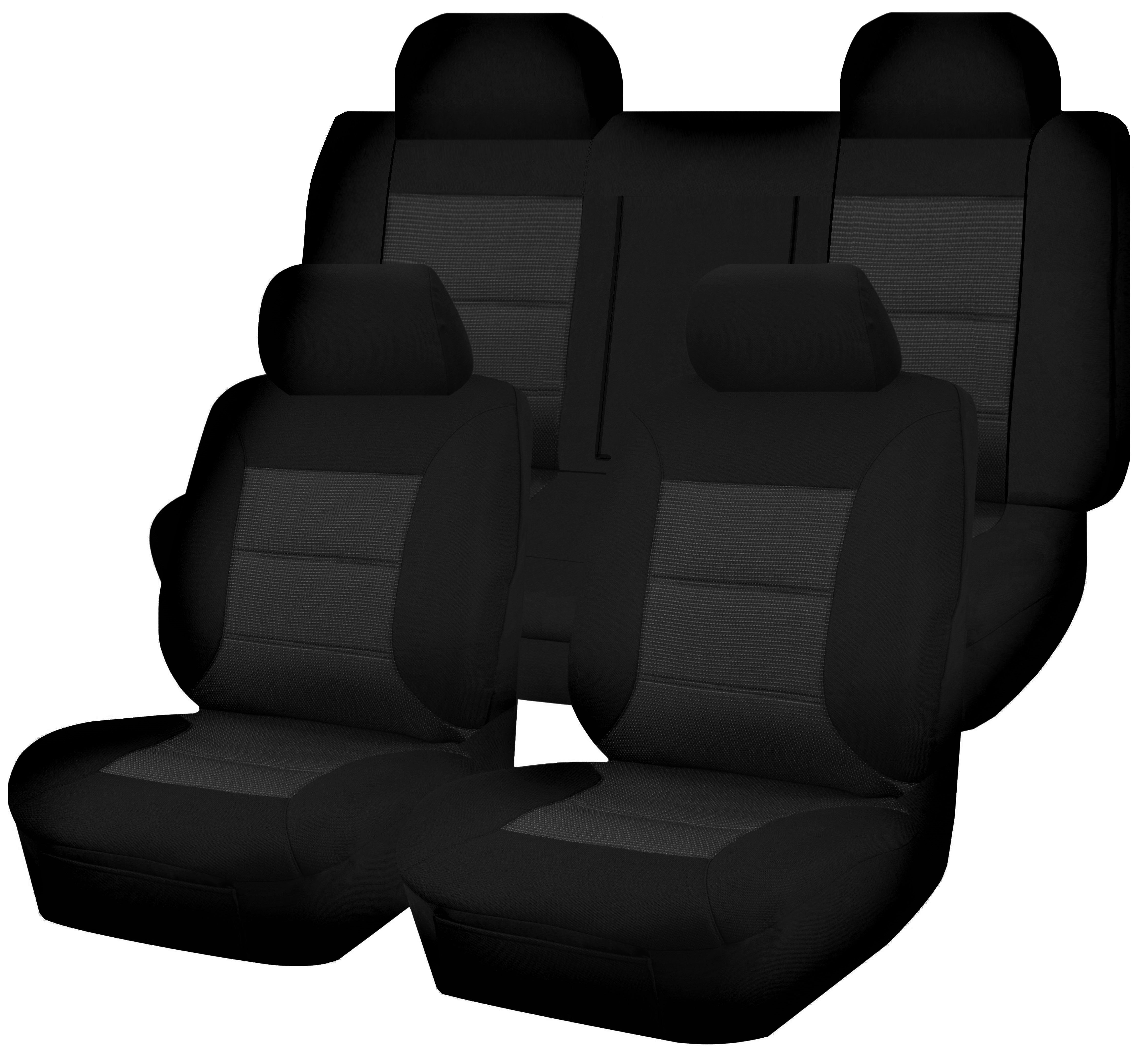 Automotive Parts: Seat Covers for FORD FALCON FG SERIES 05/2008 - 2016 4 DOOR SEDAN FR BLACK PREMIUM