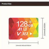 Memory Cards: 3PCS 128G Memory Cards, U3 A1 Class 10, Up To 100MB/s, Micro SD TF For Security Monitor/Full HD Video Recording/Tablet/Phone/ Surveillance Camera/Dash Camera/Car Speaker/Game Console