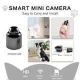 3pcs Mini Wireless Surveillance Camera with 2.4G WiFi, HD 1080P, Supports 64GB Cards, Night Vision, Audio, USB Power, Remote View, Wide-angle, Easy To Carry, for Home, Pet, Bedroom, Black Fridays.（Optional monitoring card set）