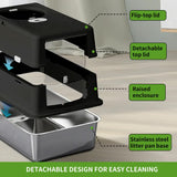 Extra Large Hooded Cat Litter Box，Top Entry Enclosed Potty with Deep Drawer, Anti-Splashing Cat Toilet Loo for Big Cats