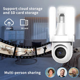 3MP dual lens security camera, suitable for home indoor and outdoor use, full-color high-definition night time, live alarm, 2-channel audio, supports 5G&2.4G WiFi, remote control through mobile app, ideal for home security and pet monitoring
