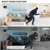 3MP dual lens security camera, suitable for home indoor and outdoor use, full-color high-definition night time, live alarm, 2-channel audio, supports 5G&2.4G WiFi, remote control through mobile app, ideal for home security and pet monitoring