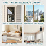 3MP dual lens security camera, suitable for home indoor and outdoor use, full-color high-definition night time, live alarm, 2-channel audio, supports 5G&2.4G WiFi, remote control through mobile app, ideal for home security and pet monitoring