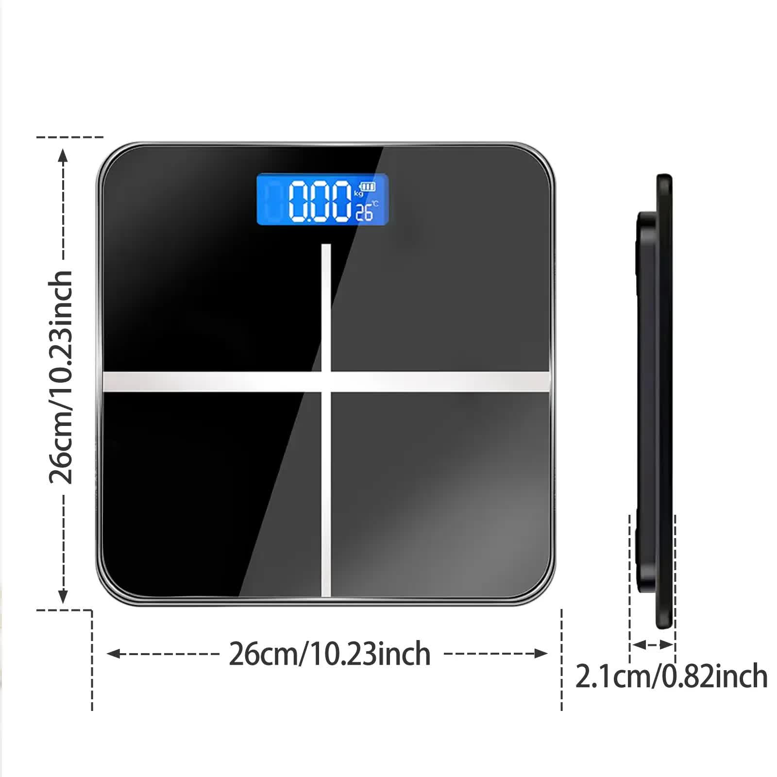 396-pound Weight Scale, Electronic Scale, Bathroom Scale, Personal Scale, High-precision Weight Scale, With LCD High-definition Display And Temperature Display (switchable KG/LB Units) Large Platform, Durable And Safe, Suitable For Various Scenarios