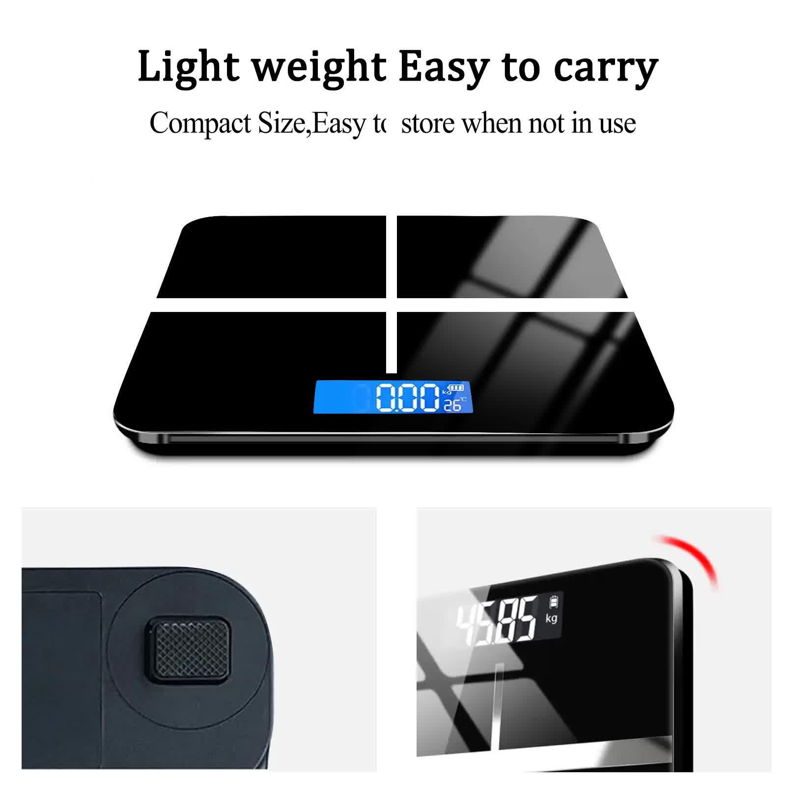 396-pound Weight Scale, Electronic Scale, Bathroom Scale, Personal Scale, High-precision Weight Scale, With LCD High-definition Display And Temperature Display (switchable KG/LB Units) Large Platform, Durable And Safe, Suitable For Various Scenarios