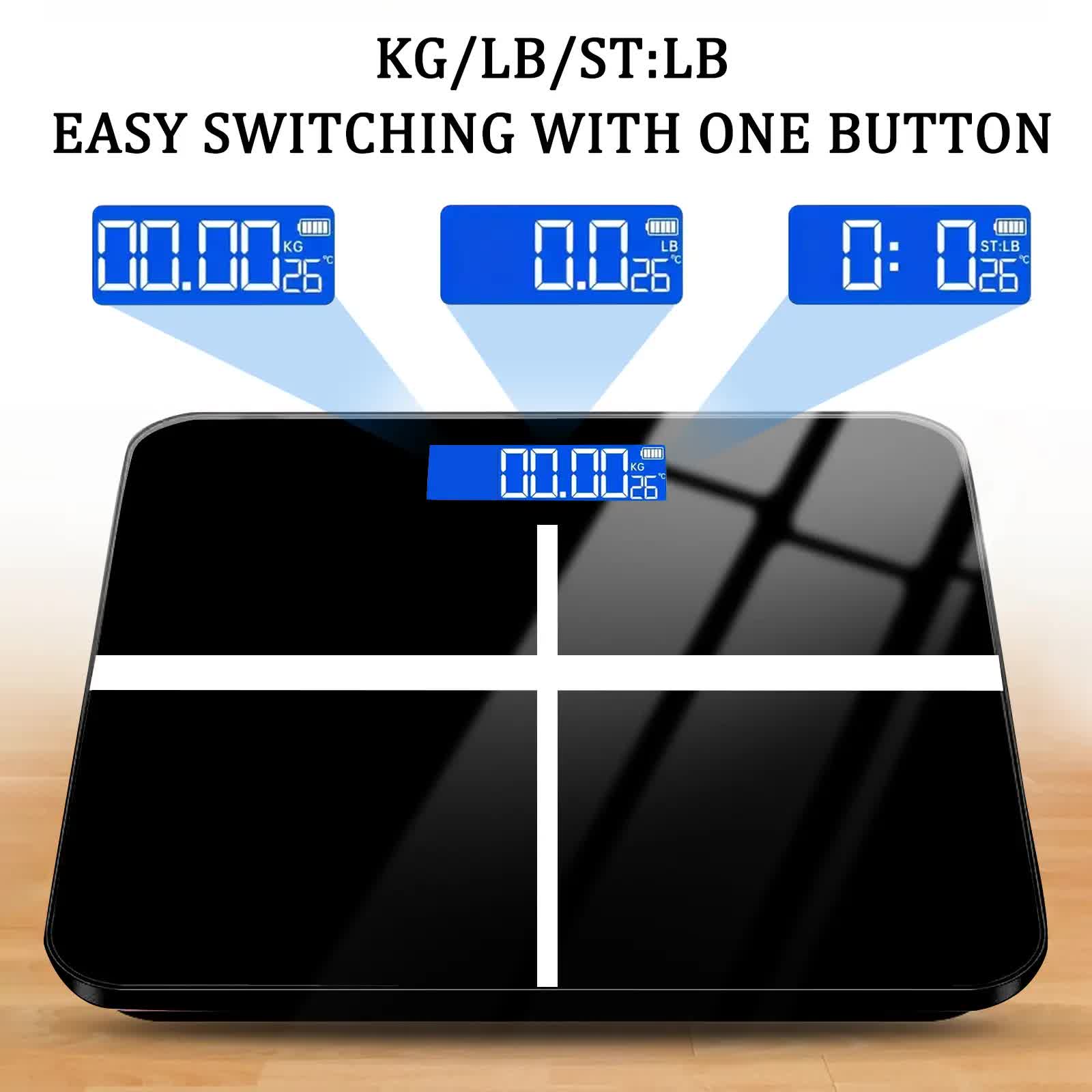 396-pound Weight Scale, Electronic Scale, Bathroom Scale, Personal Scale, High-precision Weight Scale, With LCD High-definition Display And Temperature Display (switchable KG/LB Units) Large Platform, Durable And Safe, Suitable For Various Scenarios