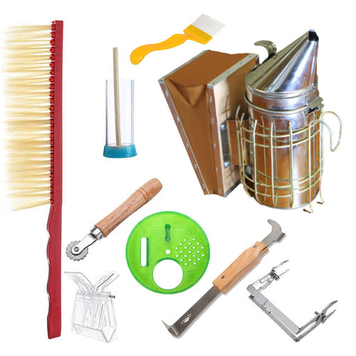 Beekeeping: 9Pcs Beekeeping Bee Hive Starter Kit for Professional and Beginner Beekeeper's
