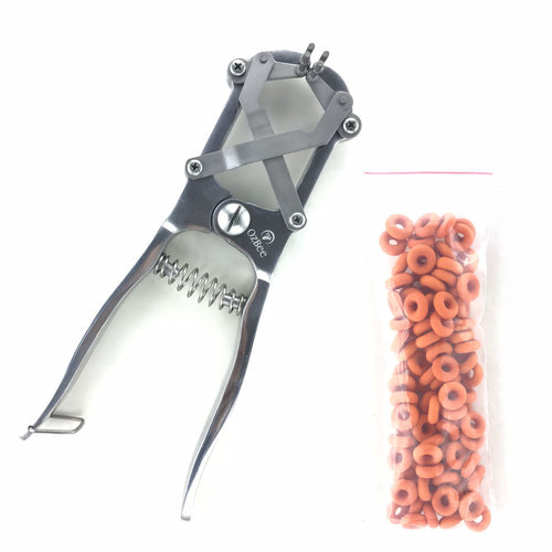 Kitchen & Bathroom DIY: Cattle Lamb Sheep Stainless Steel Elastrator Castrating Plier with 100 Rubber
