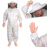 Beekeeping: Beekeeping Bee Full Suit 3 Layer Mesh Ultra Cool Ventilated Round Head Beekeeping Protective Gear SIZE M