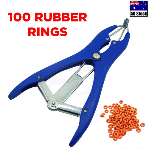 Kitchen & Bathroom DIY: Cattle Lamb Sheep Elastrator Castrating Plier with 100 Rubber