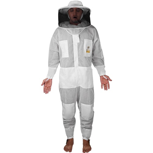 Beekeeping: OZBee Premium Full Suit 3 Layer Mesh Ultra Cool Ventilated Round Head Beekeeping Protective Gear Size  2XL