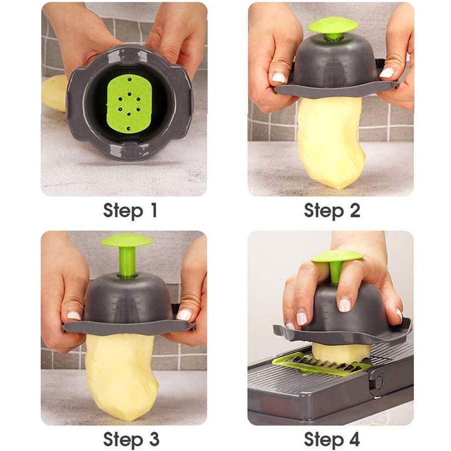 14-in-1 Vegetable Chopper (11 Blades+Spoon-shaped Tool)