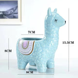 Alpaca Blue Ceramic Planter