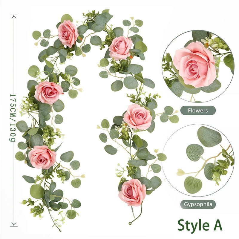 Artificial Eucalyptus Vine Deep pink