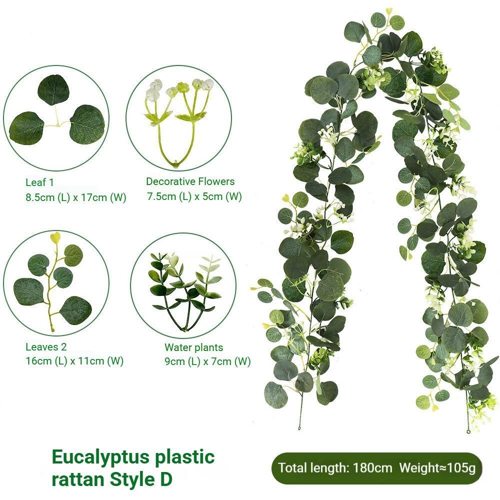 Artificial Eucalyptus Vine white