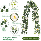 Artificial Eucalyptus Vine white