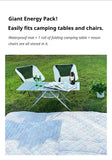 Black Ground Mat Version-Ground Mat+Folding Table+2 Moon Chairs