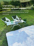 Black Ground Mat Version-Ground Mat+Folding Table+2 Moon Chairs