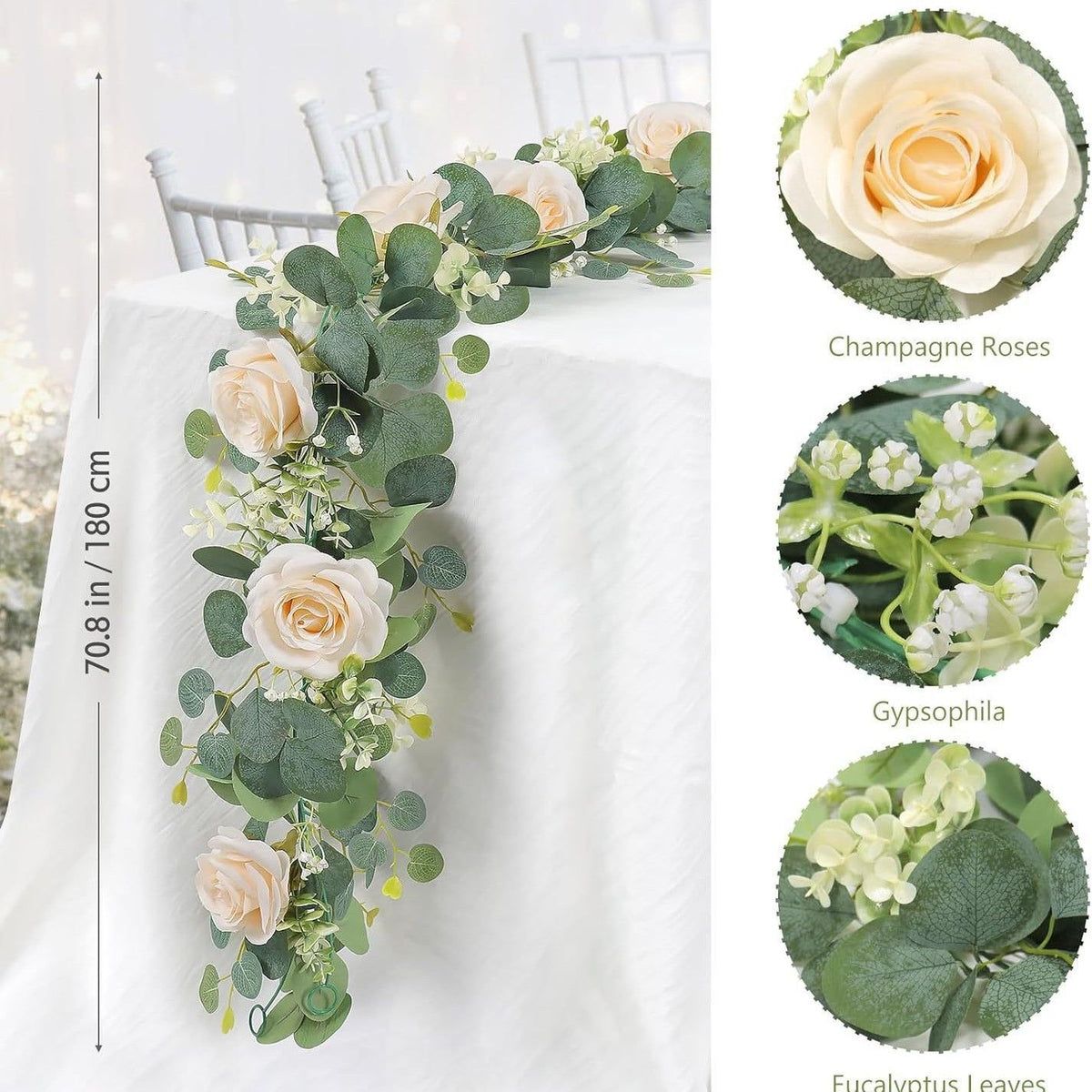Eucalyptus Flower Vine â€“ Champagne