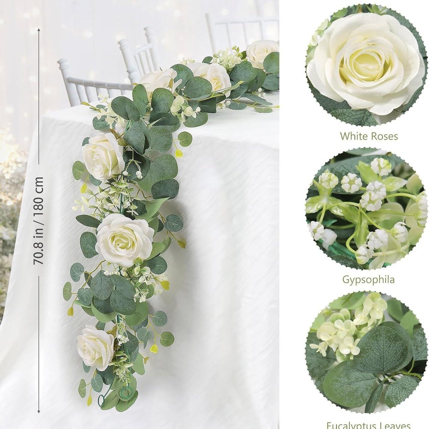 Eucalyptus Flower Vine – White
