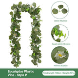 Eucalyptus Flower Vine – White