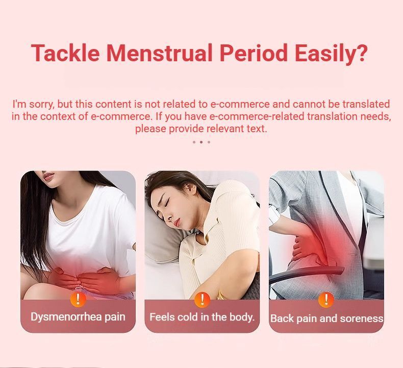 Heated Period Relief Waist Belt Pink Cute Baby
