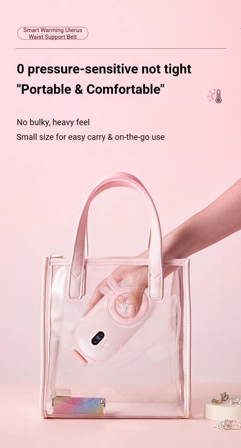 Heated Period Relief Waist Belt Pink Little Rabbit