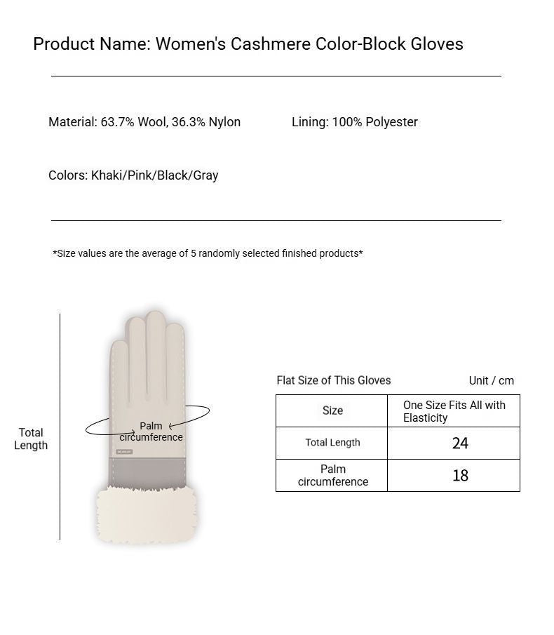 Ladies Winter Warm Cashmere Gloves DY36 Moonlight Gray