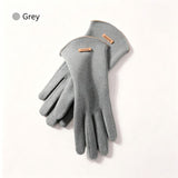 Ladies Winter Warm Cashmere Gloves DY43 Dark Tea Camel