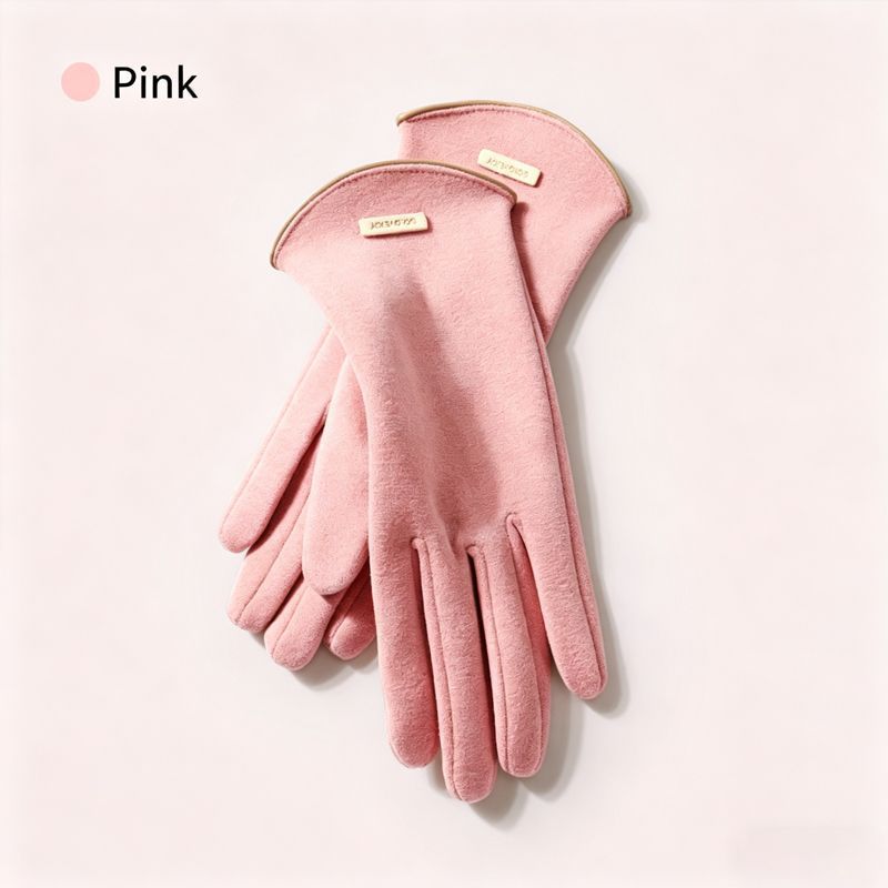 Ladies Winter Warm Cashmere Gloves DY43 Grapefruit Pink