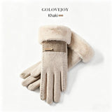 Ladies Winter Warm Cashmere Gloves DY50 Black