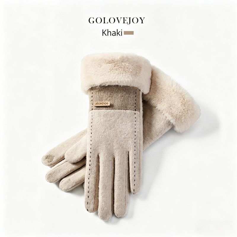 Ladies Winter Warm Cashmere Gloves DY50 Pink