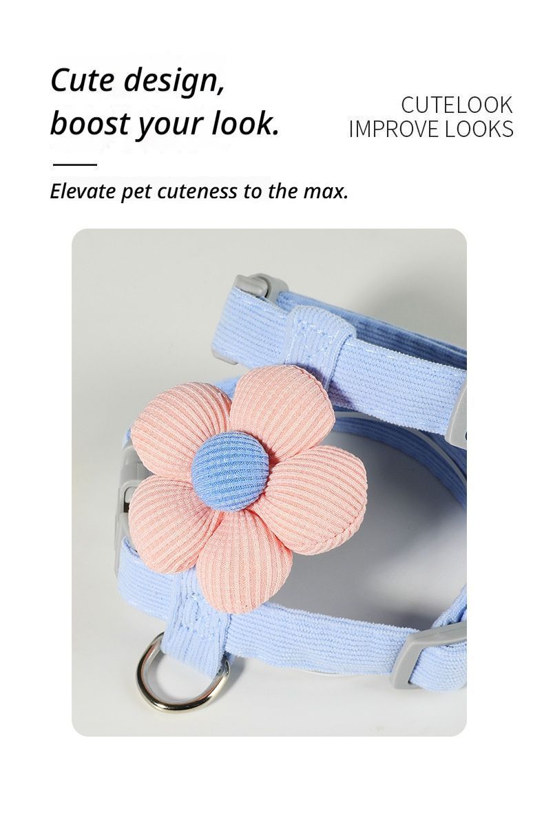 Pet Harness-Blue+1.8m Leash+Size S