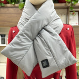 Rechargeable Thickened Heated Scarf Black