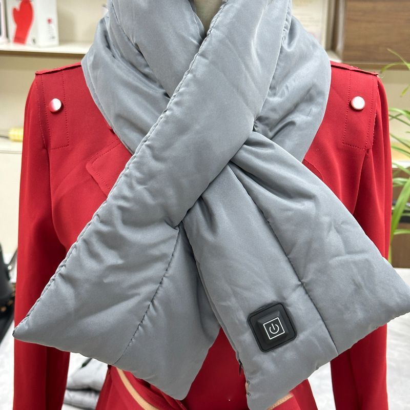 Rechargeable Thickened Heated Scarf Dark Gray