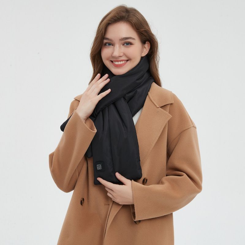 Rechargeable Thickened Heated Scarf Light Gray