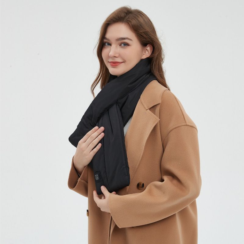 Rechargeable Thickened Heated Scarf Light Gray