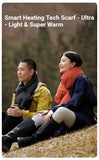 USB Heated White Duck Down Neck Warmer Black