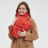 USB Heated White Duck Down Neck Warmer Black