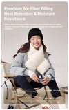 USB Heated White Duck Down Neck Warmer Black