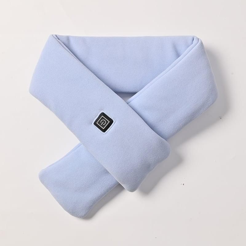 USB Rechargeable Graphene Heated Neck Warmer Light Blue