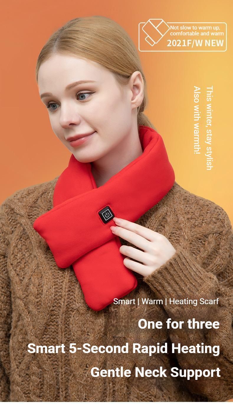 USB Rechargeable Graphene Heated Neck Warmer Pink-Gift Box Edition