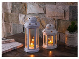 White Black and Red Candle Holder Set of 3