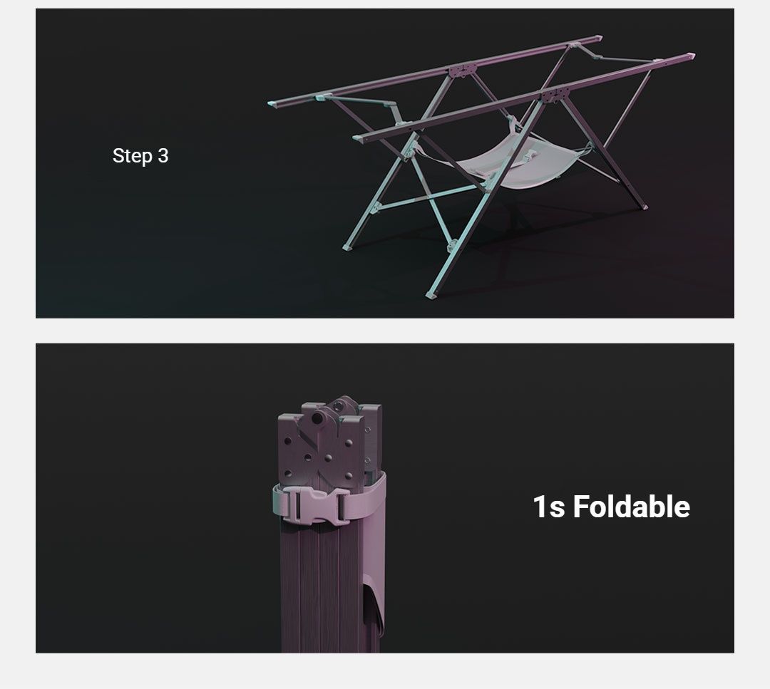White Canopy Version-Canopy+Folding Table+2 Moon Chairs