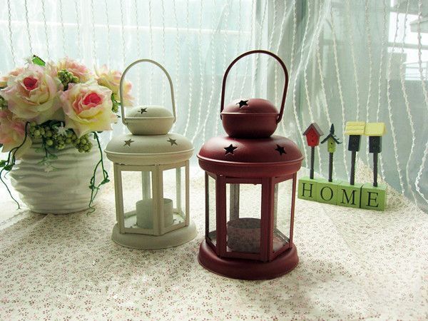 White Pink and Black Candle Holder Set of 3