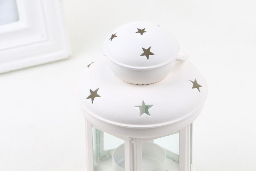 White Pink and Black Candle Holder Set of 3