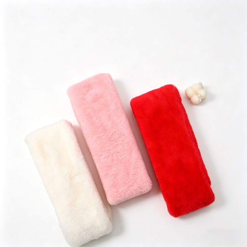 Winter Imitation Rabbit Fur USB Heated Scarf Red