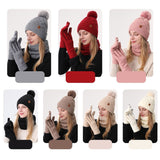 Women Gray Argyle 3-Piece Set-Hat Scarf and Gloves