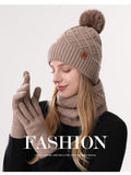 Women Gray Argyle 3-Piece Set-Hat Scarf and Gloves